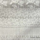 Полосатый орнамент с розочками, серый, изнаночная сторона, 280см